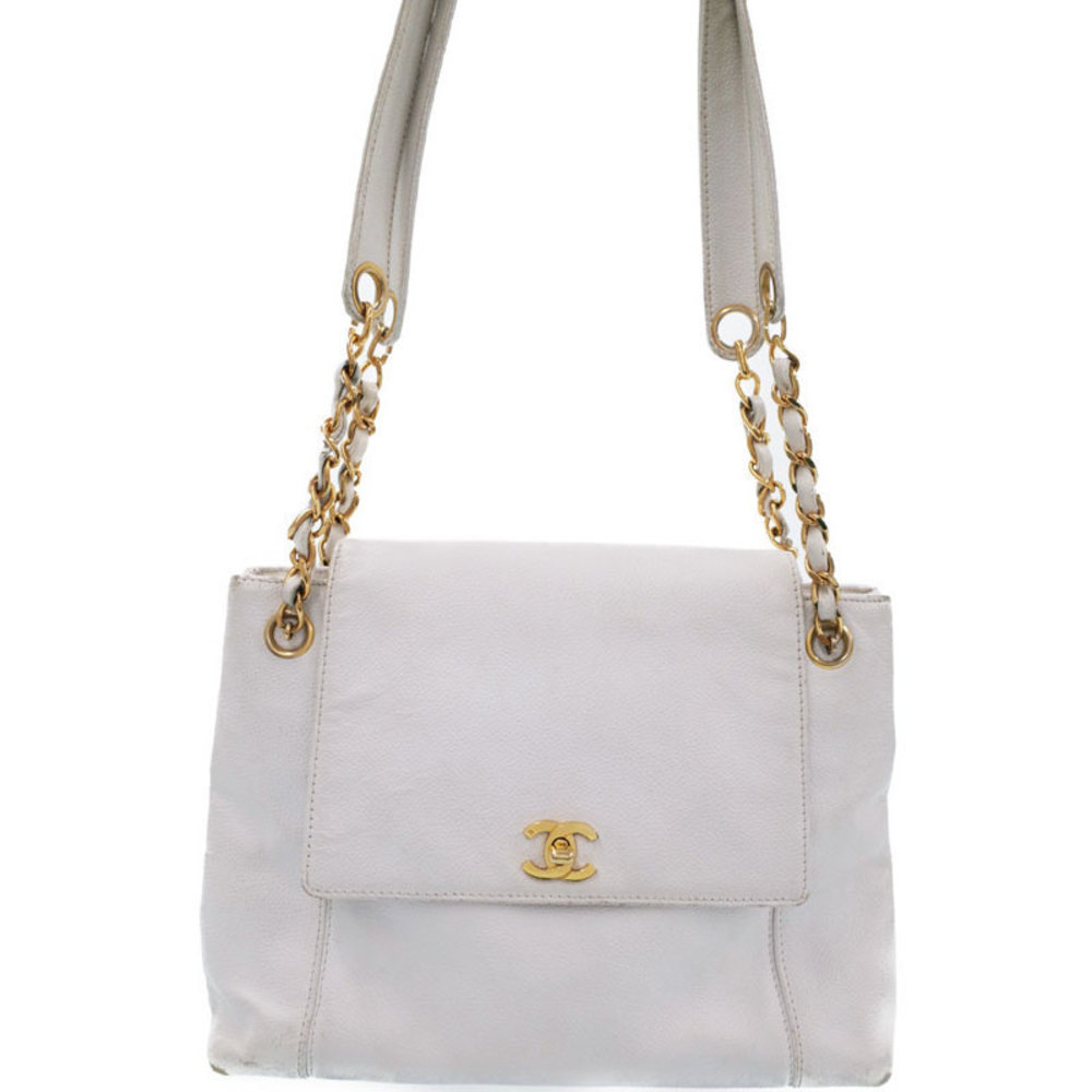 Chanel Coco Mark Shoulder Bag White